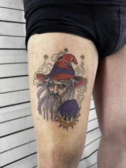 wizard oldschool tattoo
